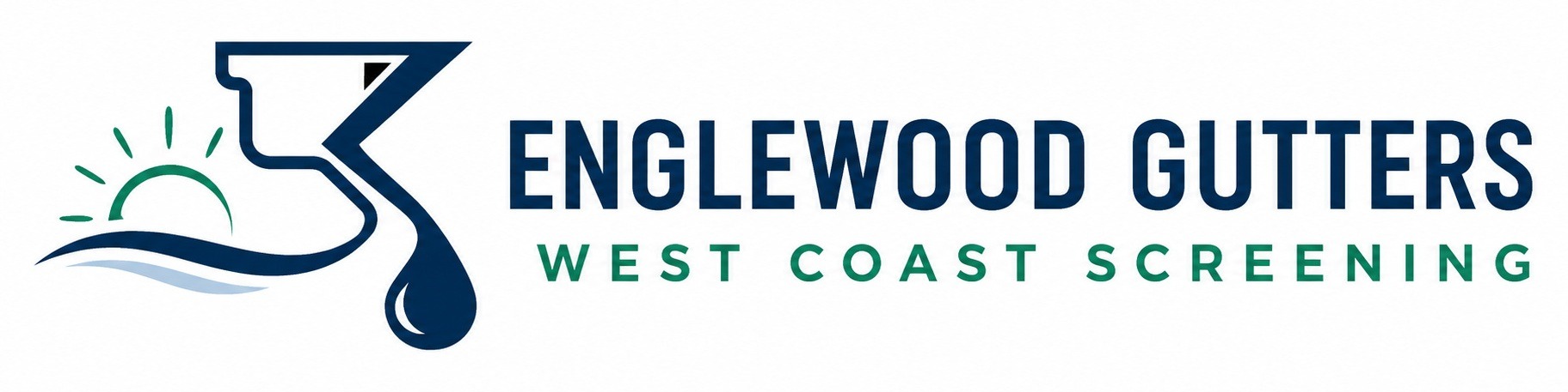 Englewood Gutters logo — seamless gutter, super gutter, gutter repair and cleaning contractor serving Englewood, Rotonda West, Venice, North Port, Port Charlotte and Southwest Florida