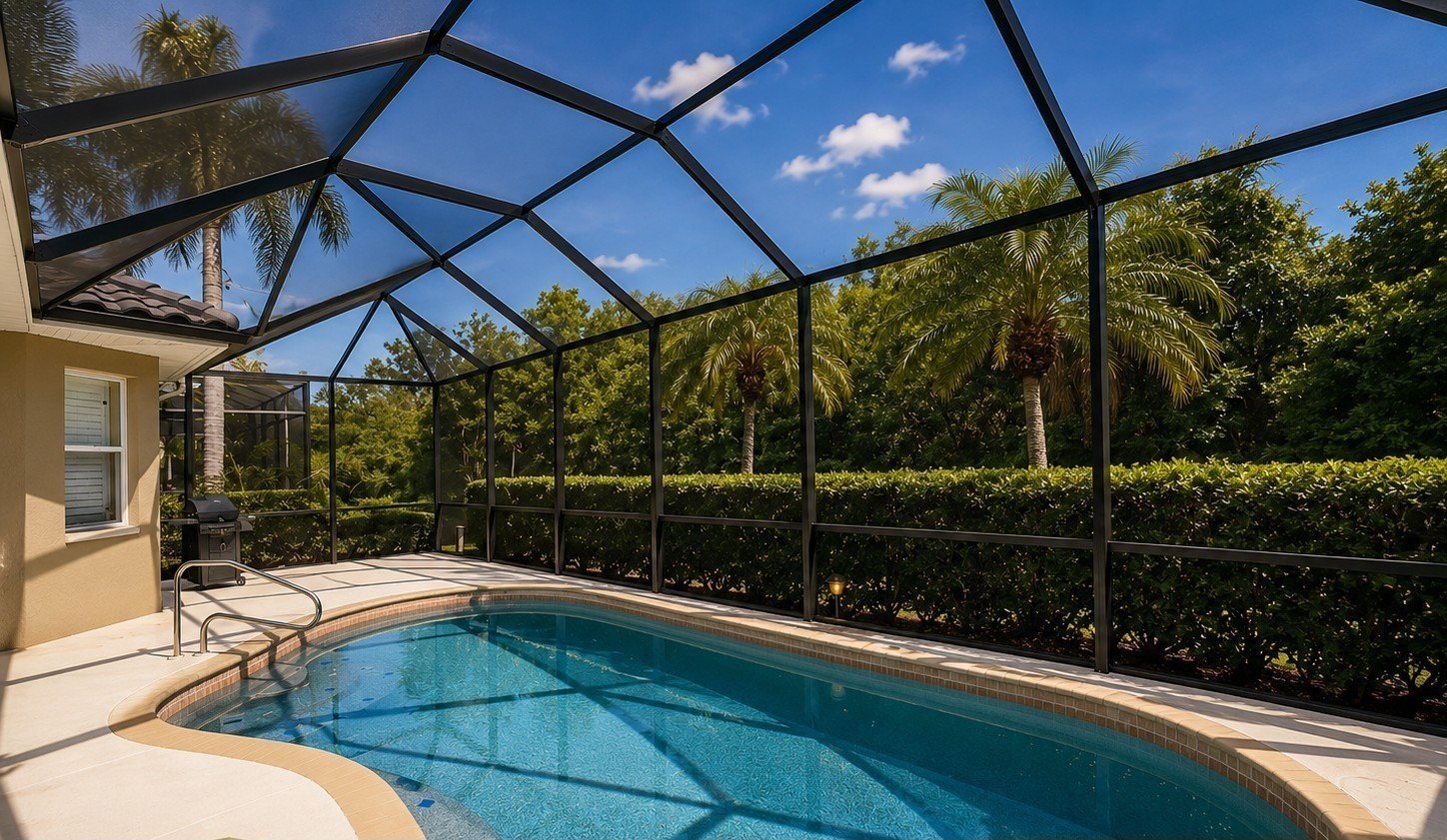 Venice Screen Repair logo — pool cage rescreening, lanai screening, screen panel repair and mesh replacement service in Venice, Florida